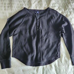 Waffle Knit Henley Longsleeve